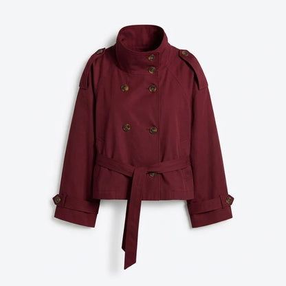 Trench-coat à lacets et boutons